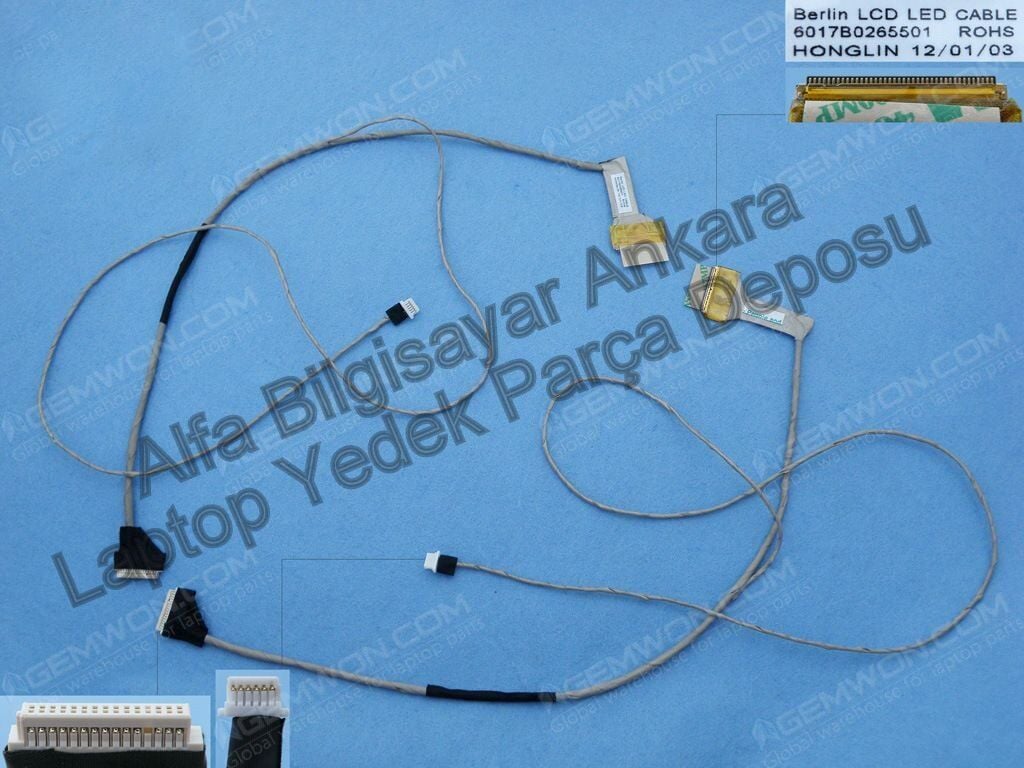 Toshiba Satellite C650 C650D C655 C655D   LED LCD KABLO  Part No : 6017B02265501