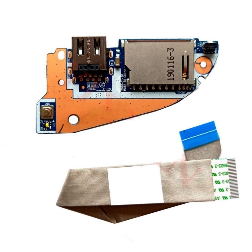 Lenovo Orijinal ideapad 530S-14ARR 81H1 Notebook Tetik Power Buton SD Kart USB Port Board