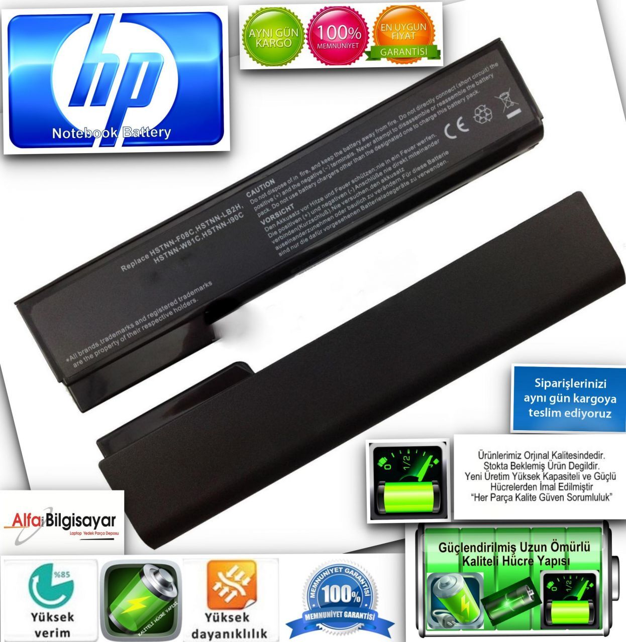 Hp EliteBook 8460w 8470W 8460p 8560p 8570p 8770P ProBook 6360b 6360t 6460b 6560b 6465b 6565b 6470b 6475B 6570b QK642AA HSTNN-E04C HSTNN-DB2F HSTNN-F08C HSTNN-F11C HSTNN-W81C CC03 CC06 CC06X CC06XL CC09 HSTNN-DB2F HSTNN-LB2G HSTNN-W81C Batarya Pil