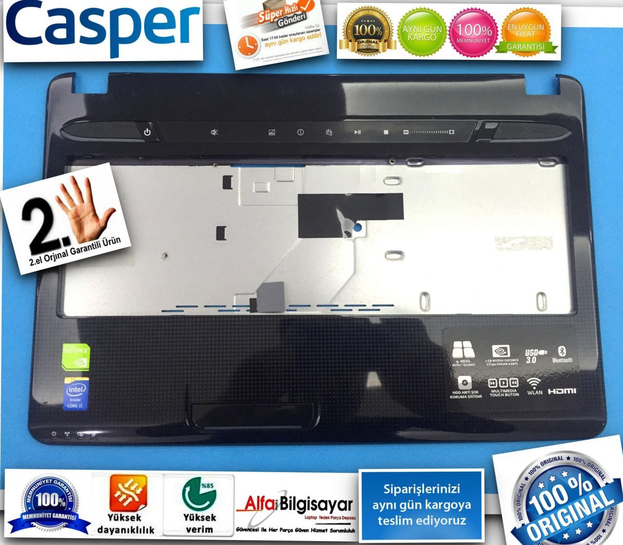 Casper nirvana Mt50 Mt55 ckv cku cky chy chu Üst Kasa Top Case Klavye Kasası palmrest touch kasa