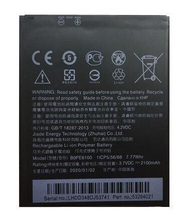 Htc Orijinal Desire D820mu A50M 3.7V 2100mAh 7.77Wh Cep Telefonu Batarya Pil