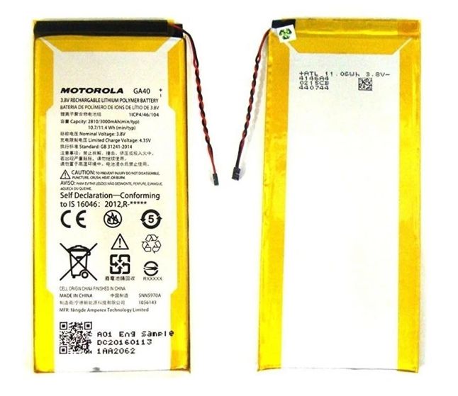 Motorola Orijinal Moto GA40 4.35V 2810mAh 10.7Wh Cep Telefonu Batarya Pil