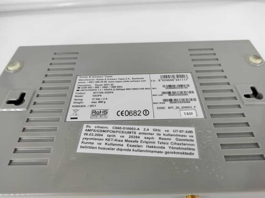 ROHDE&SCHWARZ TOPEX HSUPA BYTTON BYT_3G_IOWSU_P