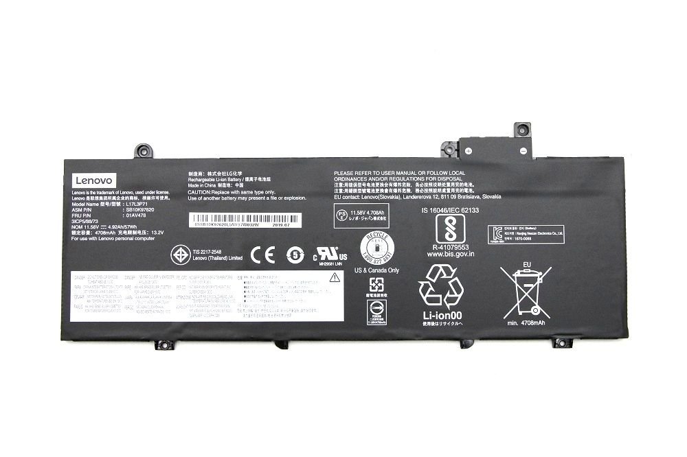Orijinal Lenovo ThinkPad T480s Serisi Notebook Batarya Laptop Pil