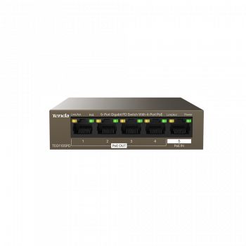 TENDA TEG1105PDP 5PORT 10/100/1000 POE SWITCH