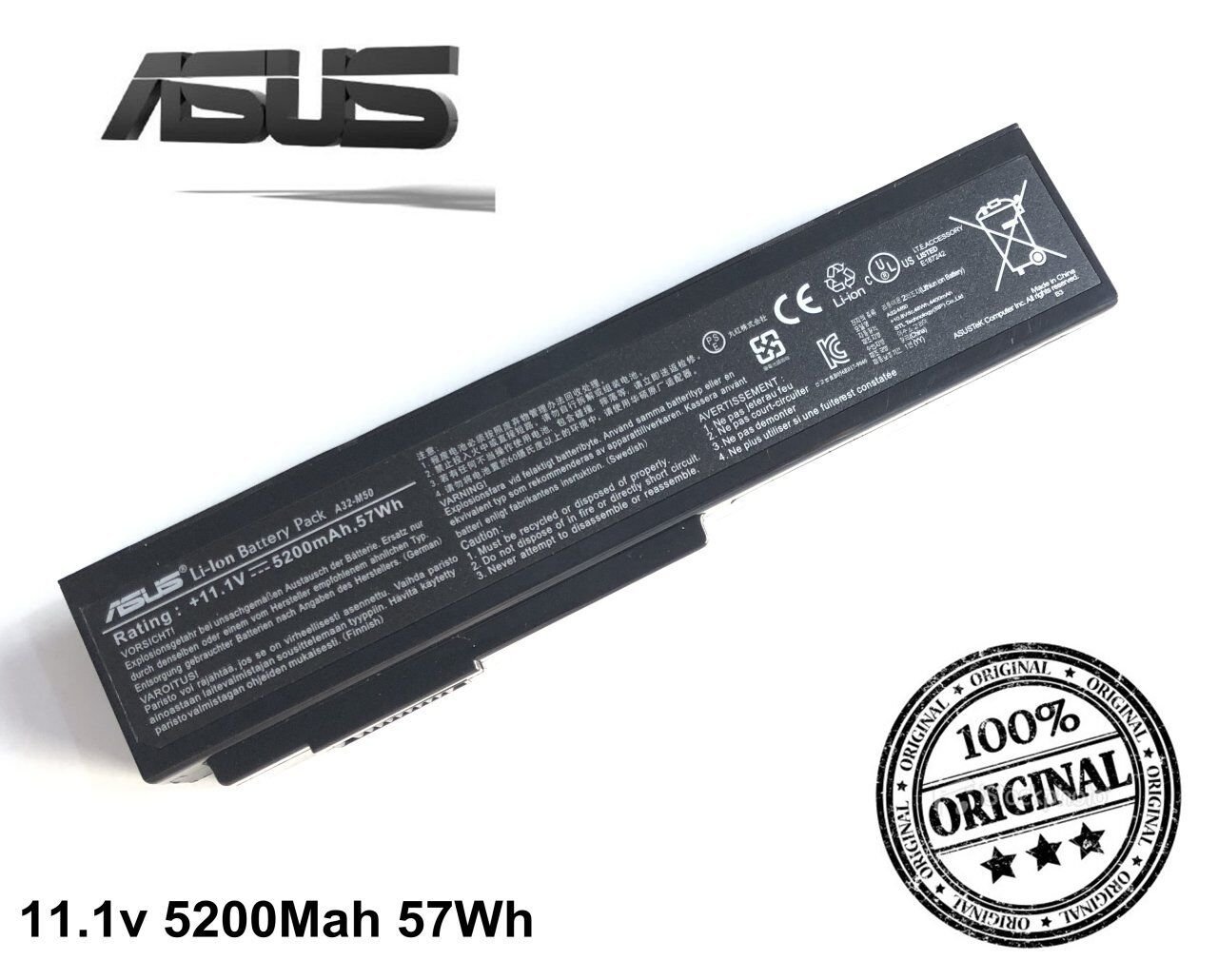 ORJINAL  Asus A32-M50, A32-N61, A32-X64, A33-M50 Pil, Asus M50, M50sa, M50vc, M50vn, M60J, M60Vp, M70Sa, M70Vn, N61, G50Vt, G51Jx, G60Jx, X64, X64Jq N61 X64 N53 Batarya pil