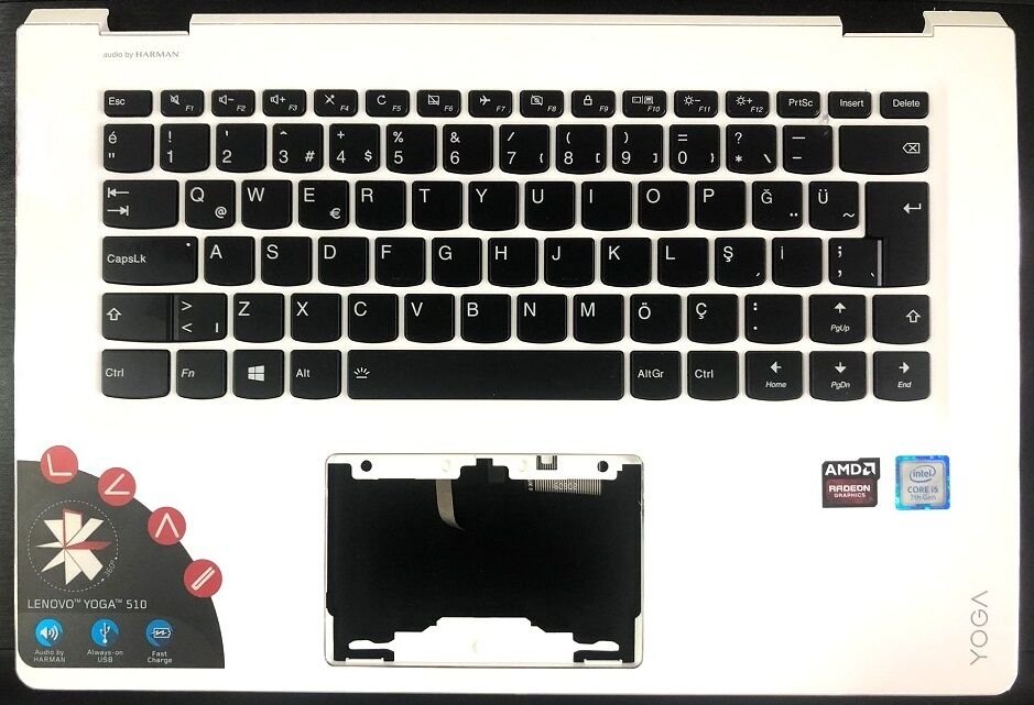 Lenovo Orijinal 5CB0L67162 AM1JE000510 Notebook Ledli Klavye Dahil Üst Kasa