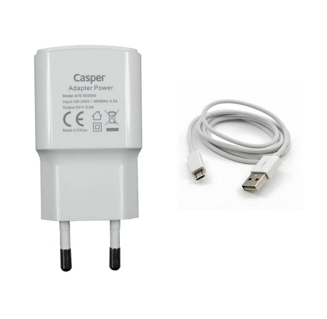 Orijinal Casper 5.0V 2A USB Girişli Adapör Kafası Android Kablo A70-502000