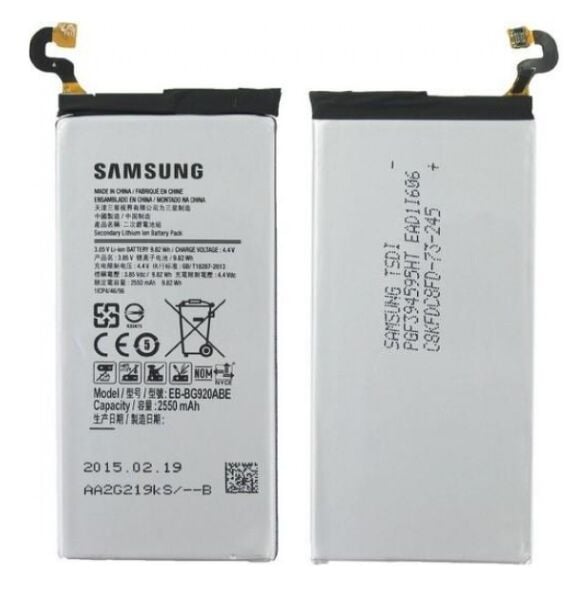Samsung Orijinal Galaxy S6 G920 G920i 4.4V 2550mAh 9.82Wh Cep Telefonu Batarya Pil