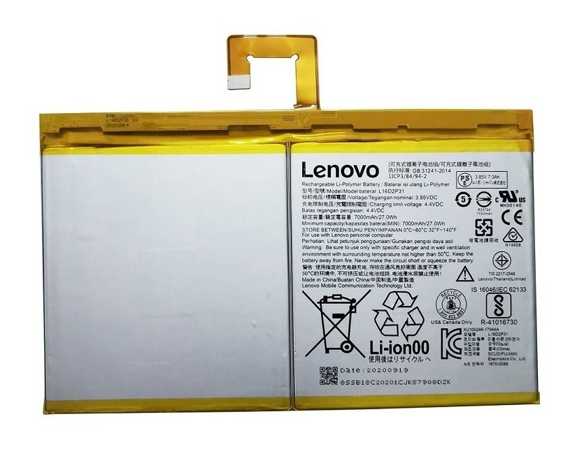 Orijinal Lenovo TB-X304L X304F TB-X704F Tablet Batarya Notebook Pil L16D2P31