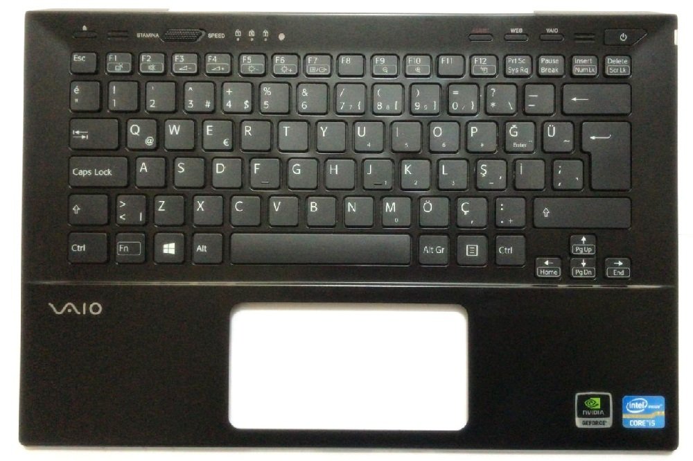 Sony Vaio SVS13 SVS131 Ledli Klavye Dahil Üst Kasa 025-2023-2171-B