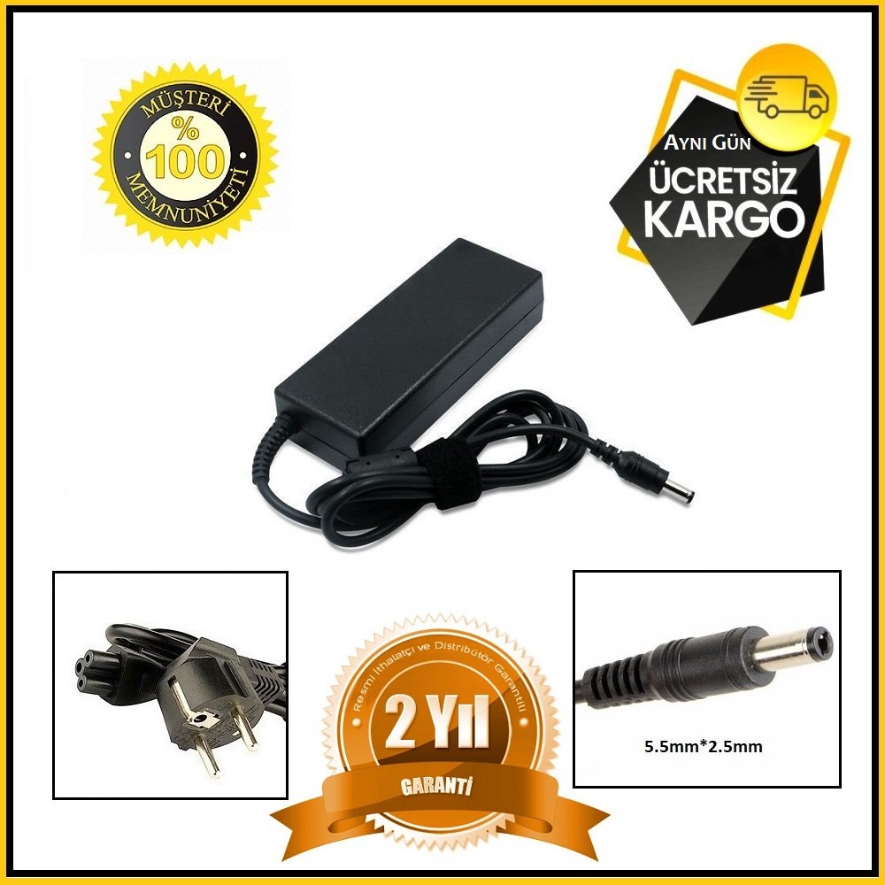 NOTEBOOK ADAPTÖRÜ STANDART 19V 4.74A (90W) – 2.5mm5.5mm