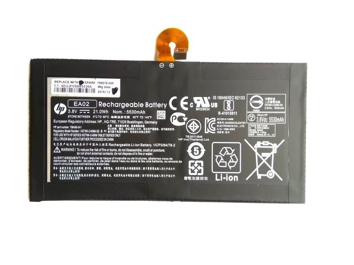 Orijinal Hp EA02 3.8V 21Wh 5530mAh Tablet Batarya Pil