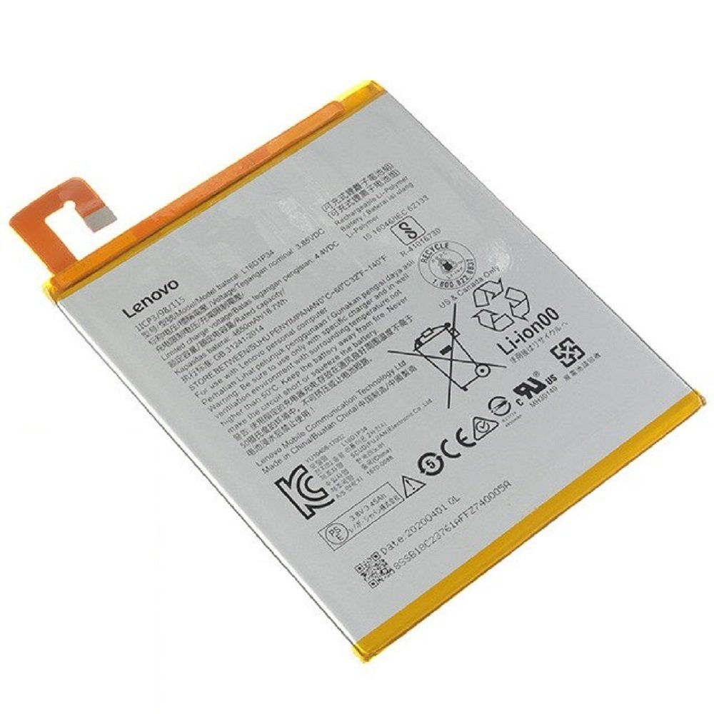Orijinal Lenovo TB-8704V TB-8504N Tablet Batarya Pil L16D1P34