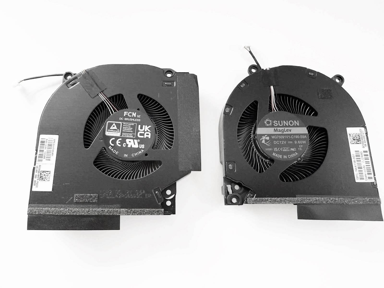 HP Victus 16-R, 16T-S, 16-S, 16T-R, N44738-001, TPN-C169 MG75091V1-C180-S9A MG75091V1-C190-S9A 12v 4 pin, MG75091V1 C180-S9A MG75091V1 C190-S9A Sağ Sol Cpu Gpu Fan Orjinal