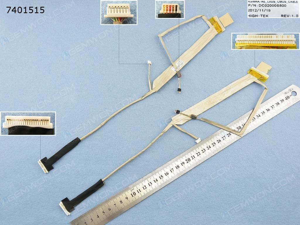 Toshiba Satellite L500 L500D L505 L505D CCfl Flourasanlı Tip Lcd Data Flex Kablo Part No : DC02000S800