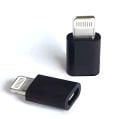 Micro Usb Android Çevirici Lightning Apple iPhone iPad Dönüştürücü Uç Siyah
