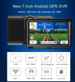 7 '' Android Dash Kamera DVR Araba GPS Navigator FM WiFi kamyon GPS Navigator desteği Dikiz Kamera