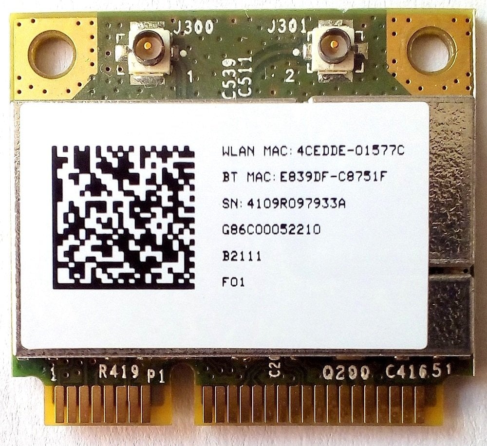 Orijinal IBM Lenovo Mini 802.11N Notebook Laptop Bluetooth Wifi Wireless Kartı BCM94313HMGB