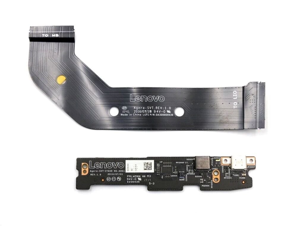 Lenovo Orijinal Yoga 910-13IKB 80VF Notebook Type C Power Jack USB Port Board