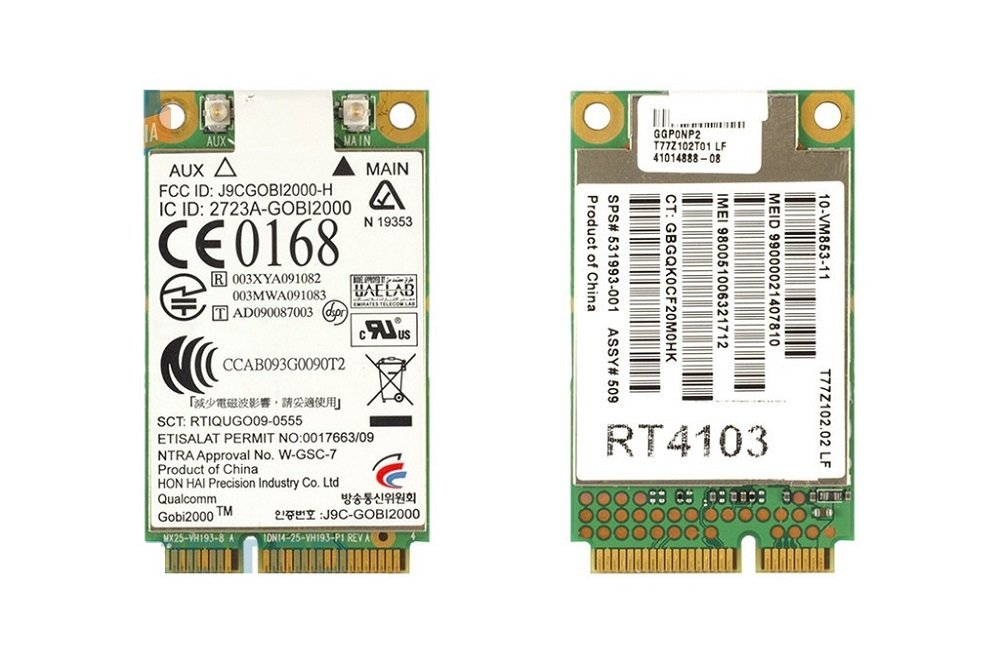 Orijinal HP 2540P 2740P 8440P 8440W 8540P 8540W Notebook Laptop Wifi Wireless Kartı J9CGOBI2000-H