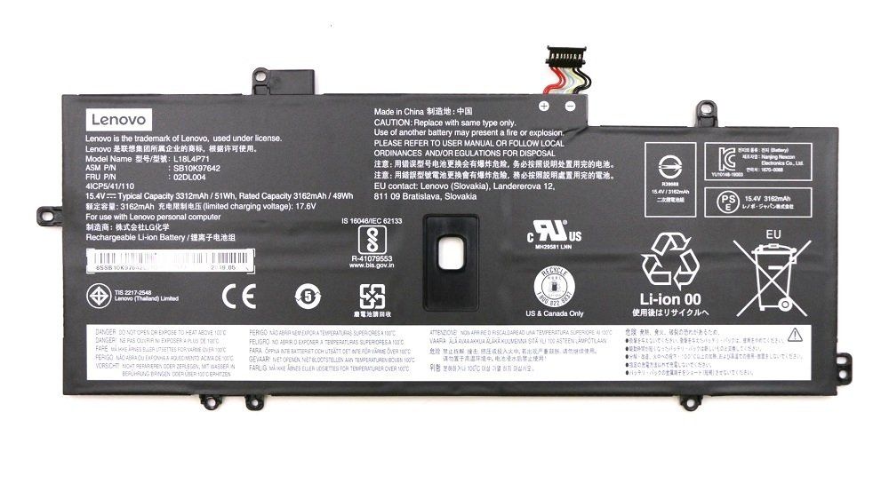 Orijinal Lenovo Thinkpad 5B10W51833 5B10W51834 5B10W51835 Notebook Batarya Pil