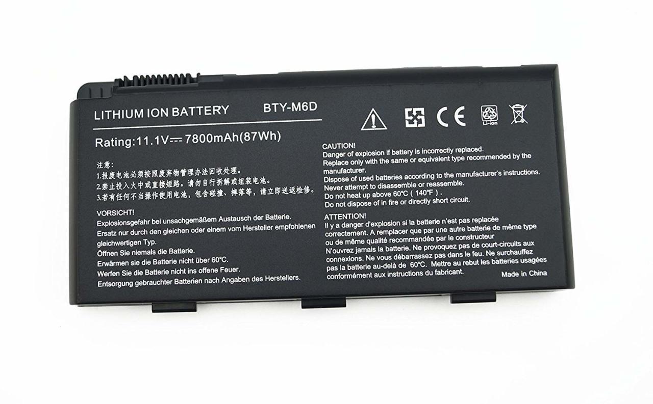 ORJİNAL MSI BTY-M6D GT60 GT70 GX70 MS-1763 BTY-M6D LAPTOP BATARYASI PİLİ  11.1V 7800mAh