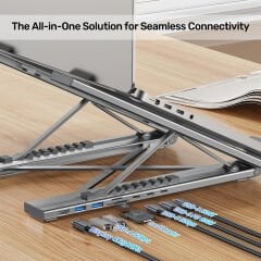 UNITEK KATLANABİLİR NOTEBOOK STANDI VE DOCKING STATION (D1137AGY01)