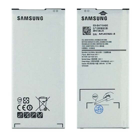 Samsung Orijinal Galaxy A7 A710F 4.4V 3300mAh 12.71Wh Cep Telefonu Batarya Pil