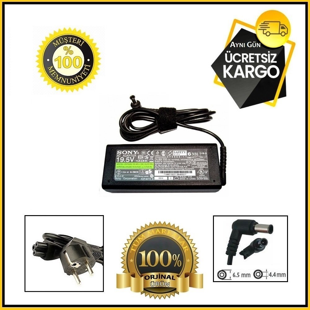 Orijinal Sony Vaio 19.5V 4.7A Notebook Adaptör Şarj Aleti VGP-AC19V12