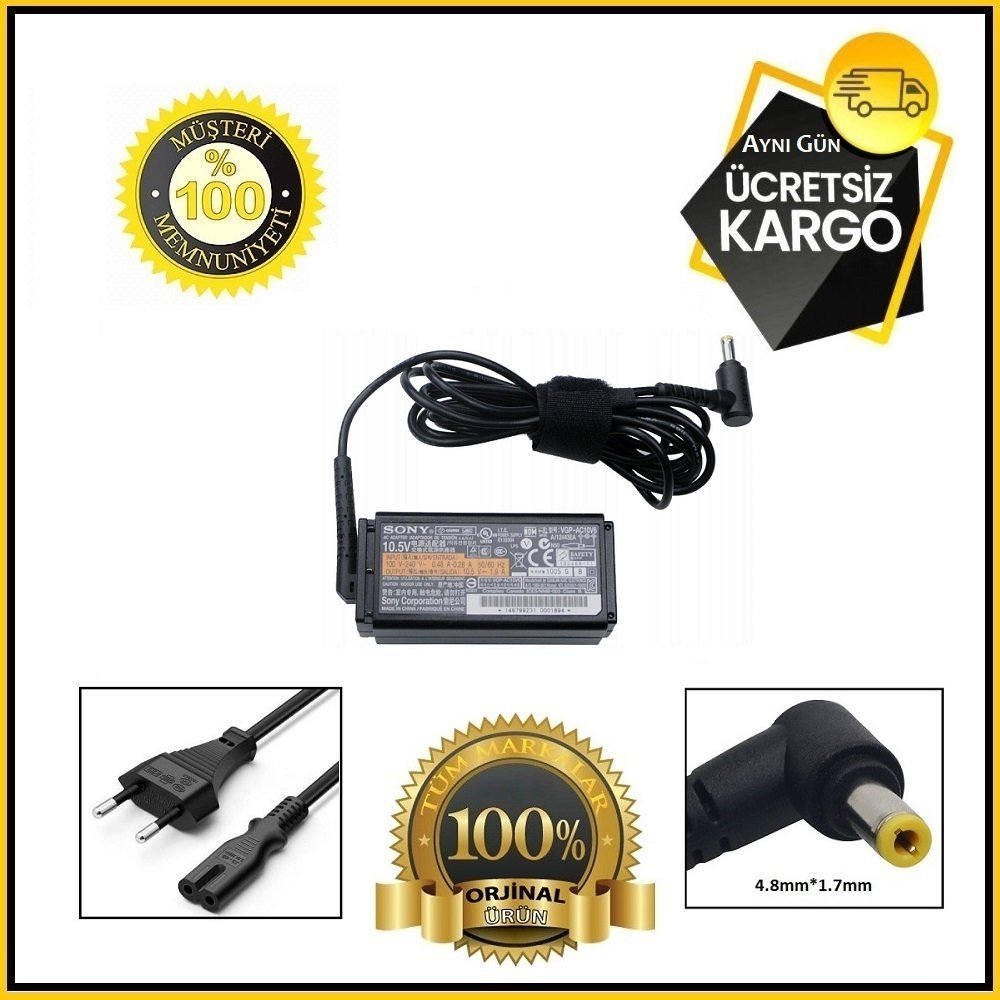 Orijinal Sony Vaio 10.5V 1.9A Notebook Adaptör Şarj Aleti VGP-AC10V6