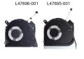 Orijinal Hp ProBook L47696-001 L47695-001 L+R Cpu Sogutucu Cooling Fan