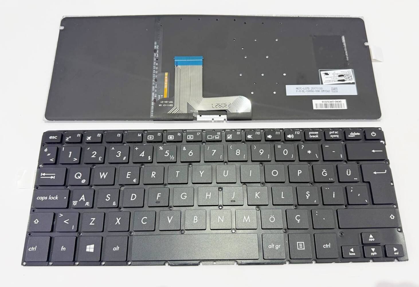 ASUS Zenbook RX410U RX310 UX310 UX310UA UX310UQ UX410 UX410UA UX410U  Aydınlatmalı Klavye Orjinal Tuş Takımı