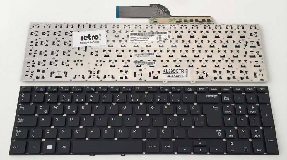 Samsung NP350V5C NP350E5C Notebook Çerçevesiz Q Klavye Türkçe Klavye KL695CTR