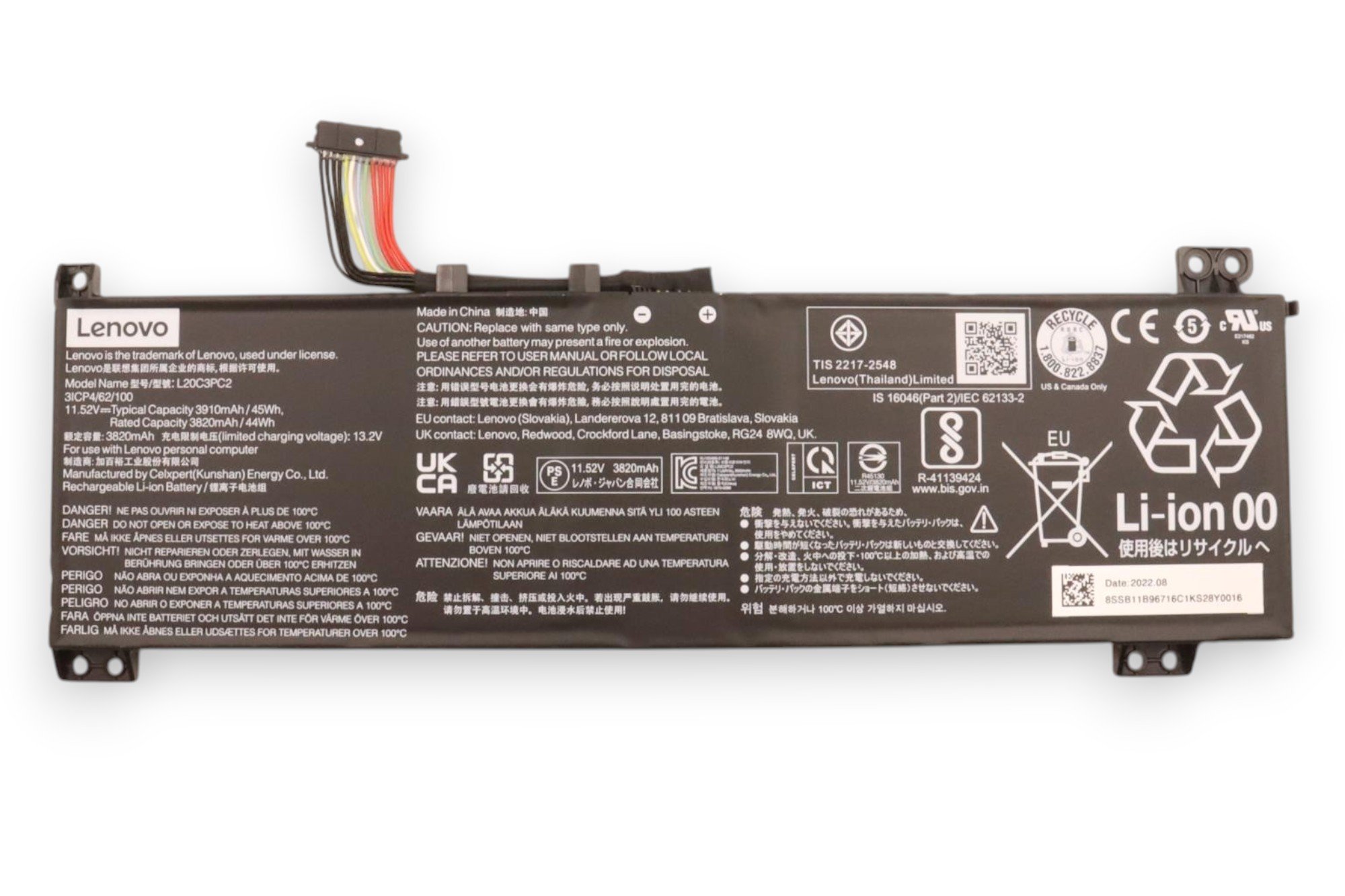Orijinal Lenovo ideapad Gaming 3-15ACH6 82K2 3-15IHU6 82K1 Orijinal Notebook Batarya Laptop Pil 5B11B96715 5B11B96719 L20C3PC2 5B11B96718