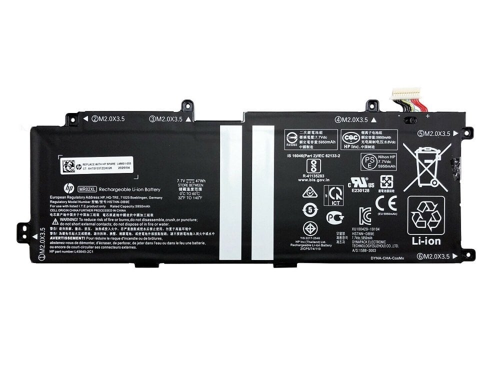 Orijinal Hp Elite HSTNN-DB9E L45645-2C1 Tablet Batarya Laptop Pil