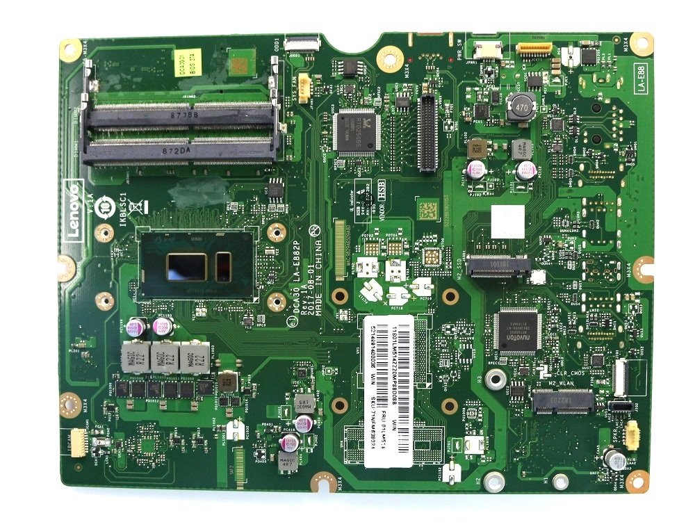 Orijinal Lenovo 01LM516 DCA30 LA-E882P SR3LD i3-7020U All in One Anakart