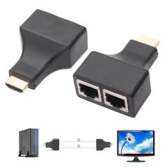 Hdmi RJ45 CAT5 CAT6 Extender Uzatıcı Uzatma Aparatı Adaptör