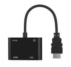 Hdmi To Hdmi + Vga Monitör Çevirici Ps4 Dönüştürücü Switch Splitter Adaptör