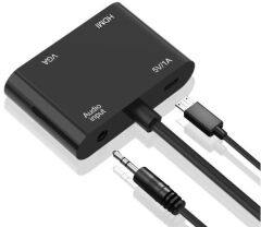 Hdmi To Hdmi + Vga Monitör Çevirici Ps4 Dönüştürücü Switch Splitter Adaptör