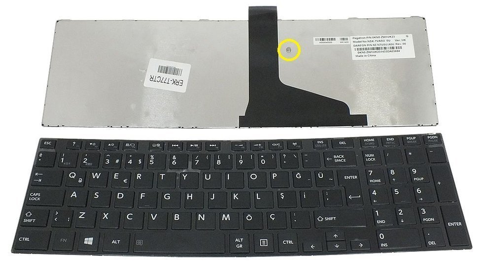 Toshiba Satellite U50 U50-A U50D U50D-A Çerçeveli Klavye Tuş Takımı Siyah