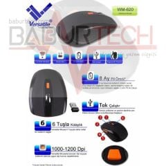 Versatile  Kablosuz Wireless Mouse Fare Lüx (WM-620)