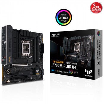 ASUS TUF GAMING B760M-PLUS D4 5333MHz HDMI DP M.2 mATX 1700p