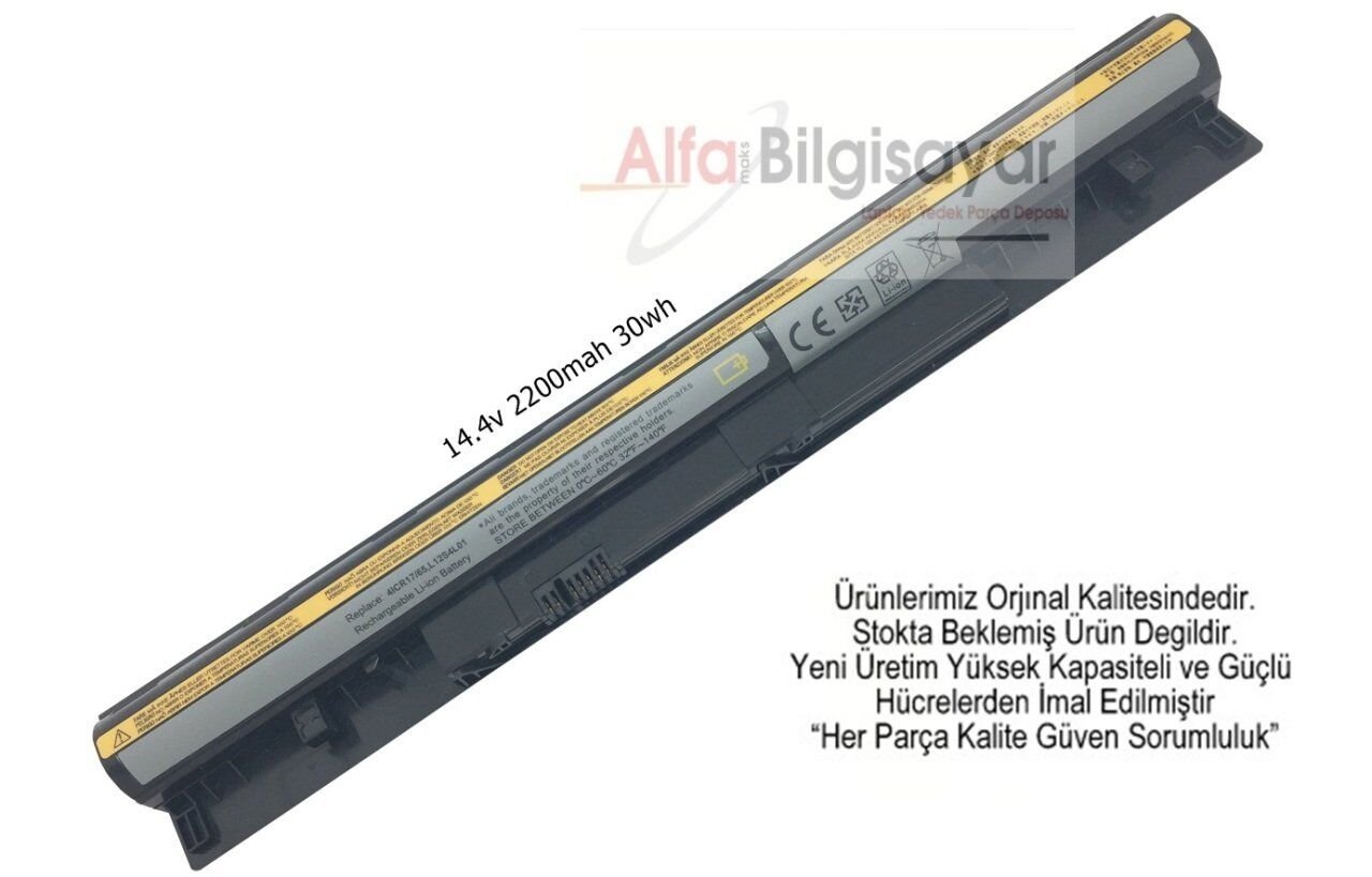 Lenovo IdeaPad S300 S310 S400 S400u S405 S410 S415 L12S4Z01 L12S4L01  Batarya pil battery