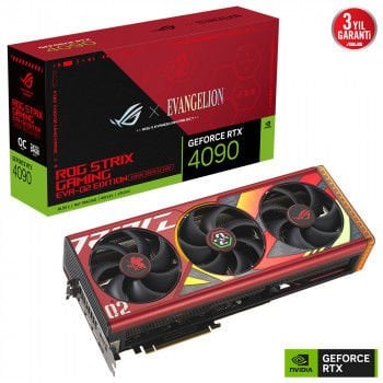 ASUS ROG-STRIX-RTX4090-O24G-EVA-02-EDITION 24GB GDDR6X HDMI DP 384BİT