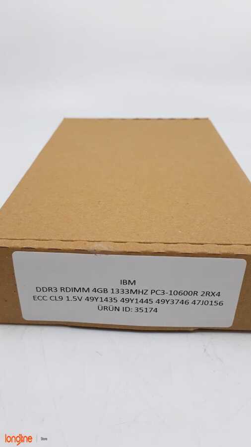 İkinci El IBM 4GB PC3-10600R 1333MHZ 47J0156 46C0596 49Y1435 49Y1445