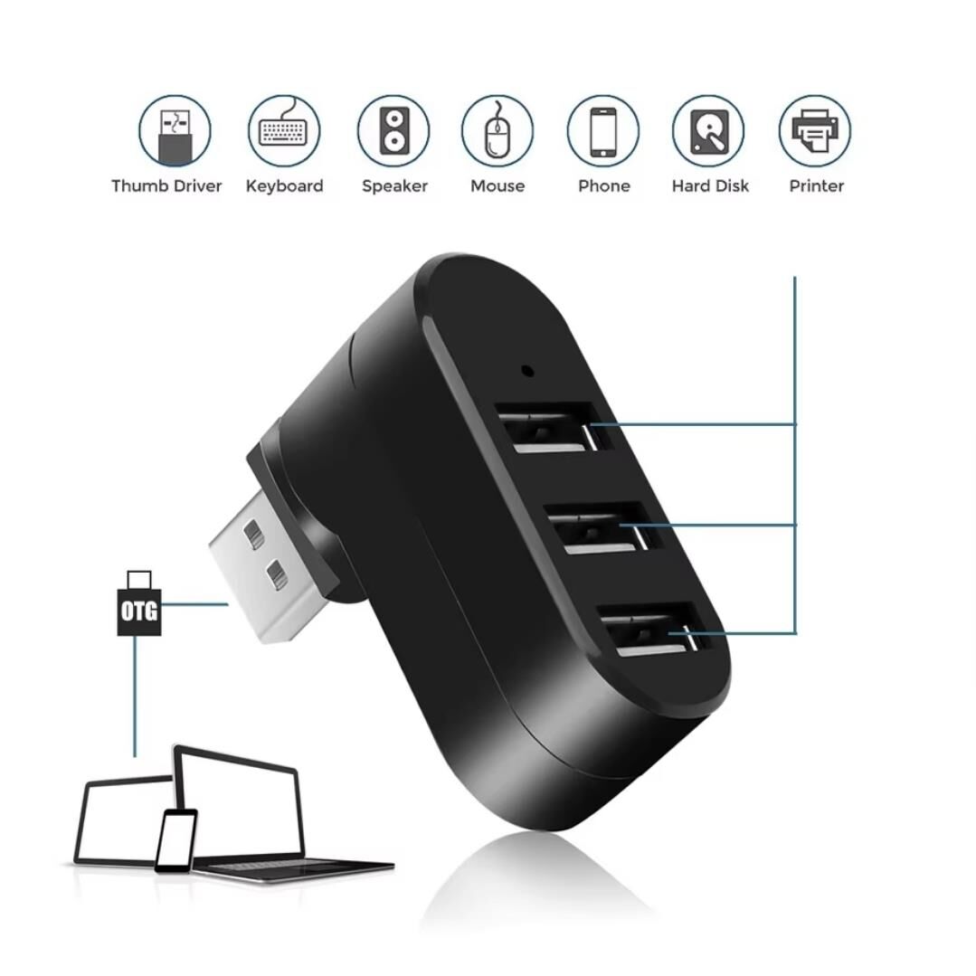 3 Port Usb 2.0 Hub Çoklayıcı Çoğaltıcı 180 Derece