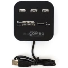 Usb Hub Çoklayıcı Çoklu Kart Okuyucu (SİYAH)