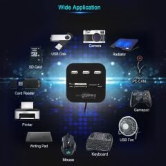 Usb Hub Çoklayıcı Çoklu Kart Okuyucu (SİYAH)