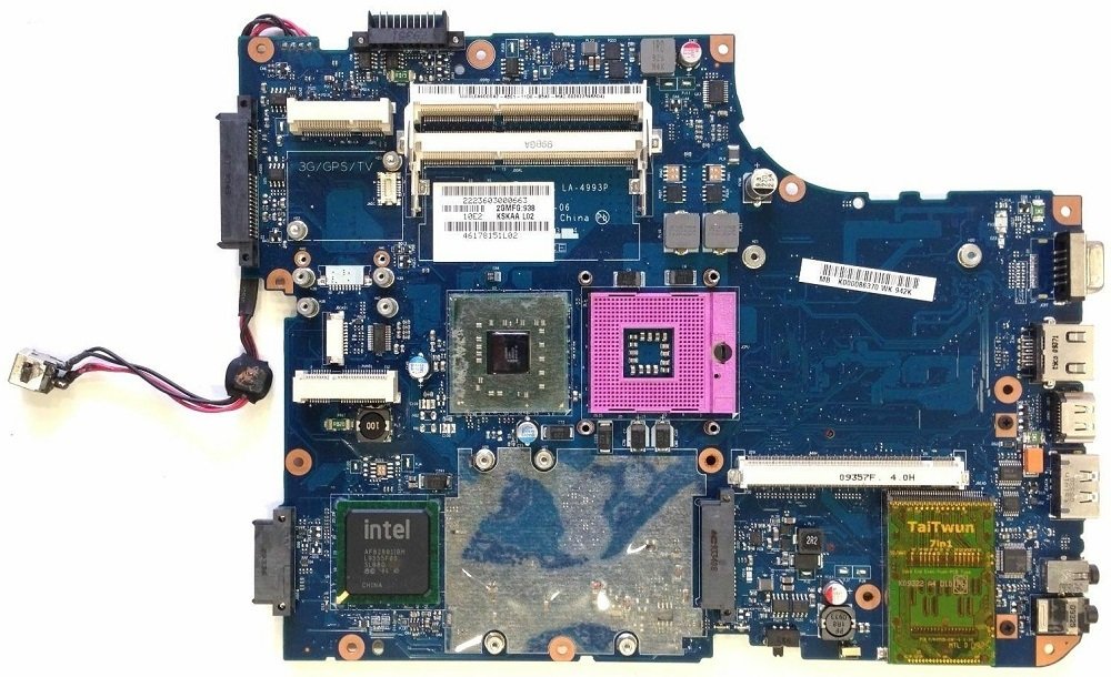 Toshiba L500 L505 Sök Tak Ekran Kartlı Notebook Anakart LA-4993P